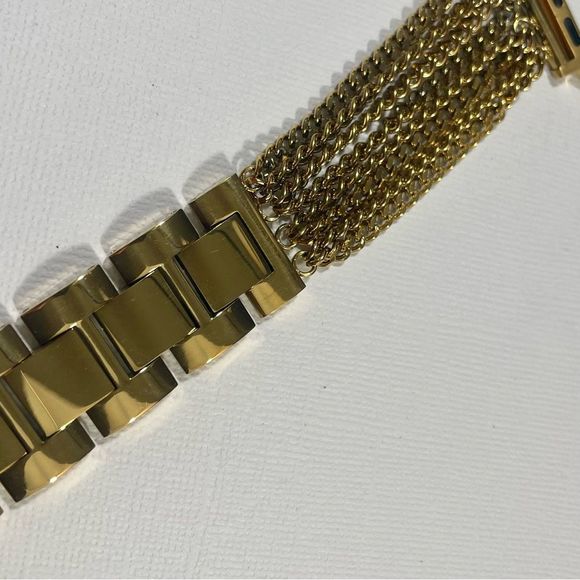 Posh Tech Gold Stainless Steel Multi-Chain Link Band for Apple Watch - Picture 4 of 8